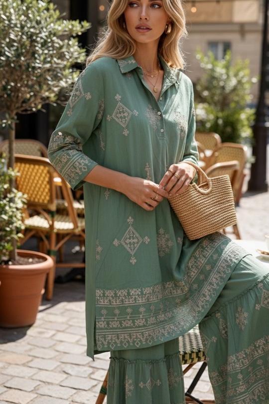 Robes courtes Femme Vert CIMINY C11042 Efashion Paris