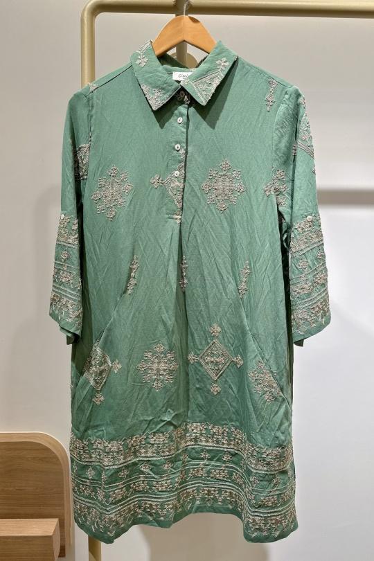 Robes courtes Femme Vert CIMINY C11042 Efashion Paris
