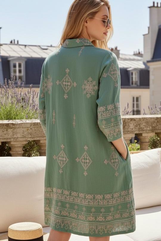 Robes courtes Femme Vert CIMINY C11042 Efashion Paris
