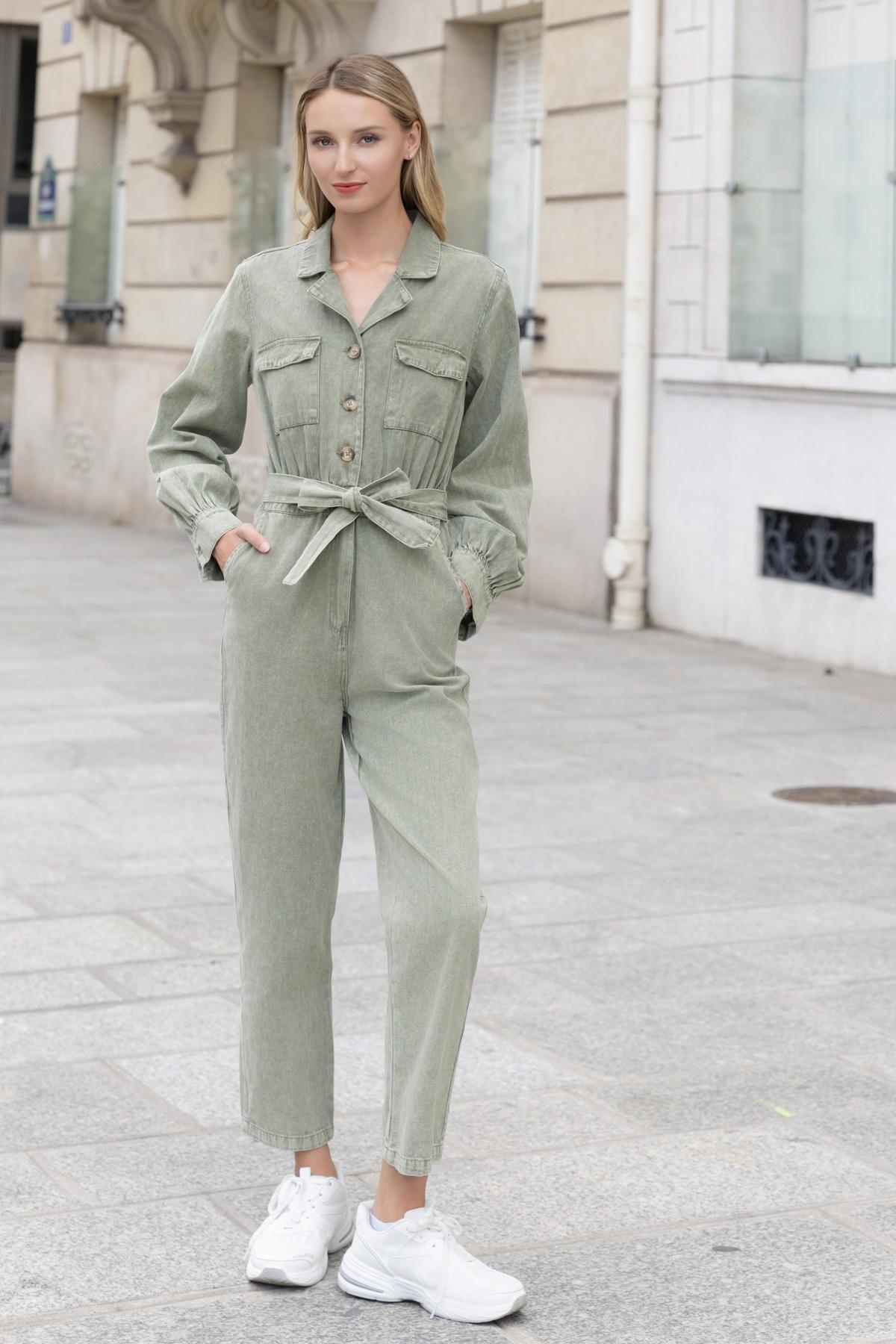 Combinaisons Femme Kaki CIMINY C10363 #c Efashion Paris