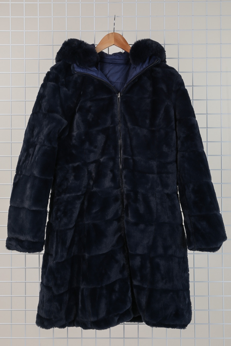 Doudounes Femme Bleu NEW LOLO BM6618 REVESIBLE #c Efashion Paris