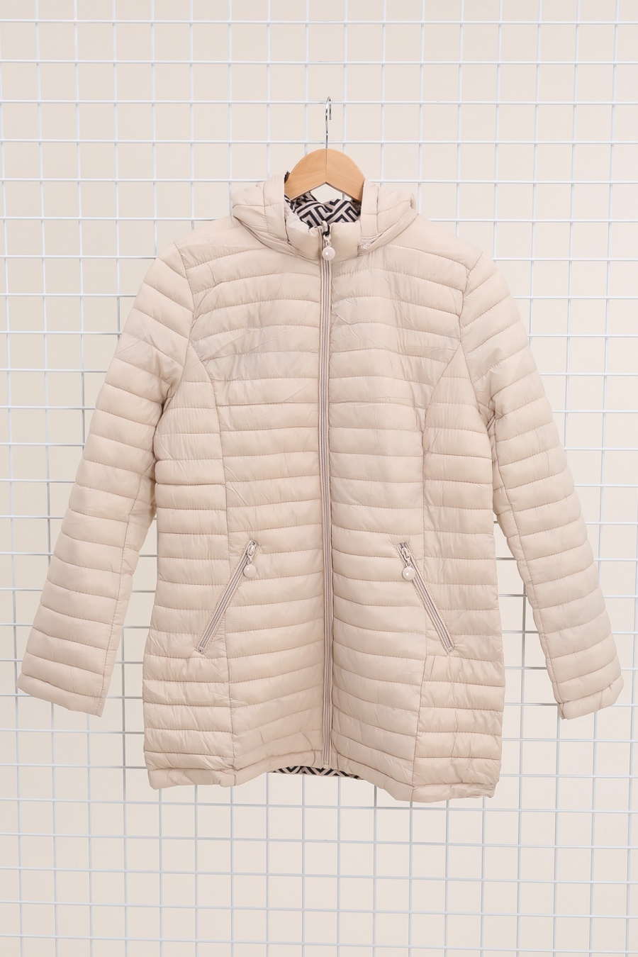 Doudounes Femme Vert NEW LOLO T3009 REVERSIBLE  #c Efashion Paris