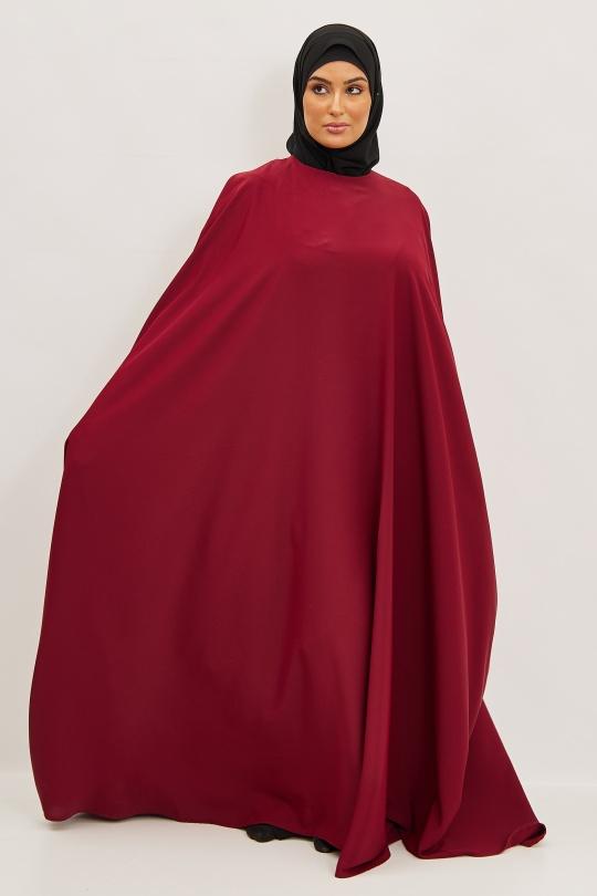 Abaya Femme Bordeaux SILVER FASHION 6176 Efashion Paris