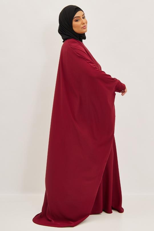 Abaya Femme Bordeaux SILVER FASHION 6176 Efashion Paris