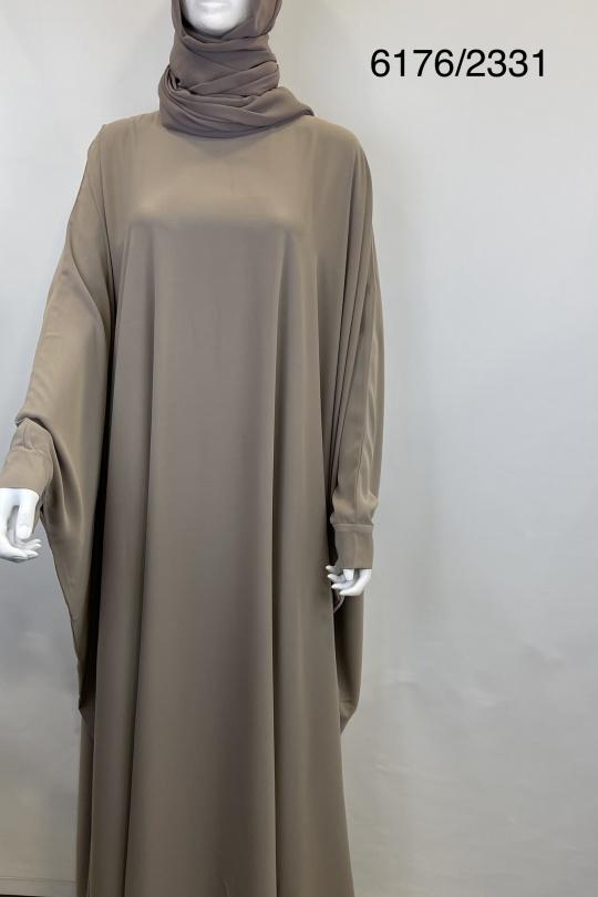 Abaya Femme Bordeaux SILVER FASHION 6176 Efashion Paris