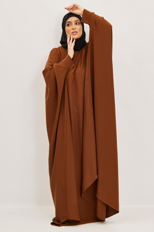 Abaya Femme Bordeaux SILVER FASHION 6176 Efashion Paris