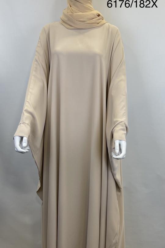 Abaya Femme Bordeaux SILVER FASHION 6176 Efashion Paris