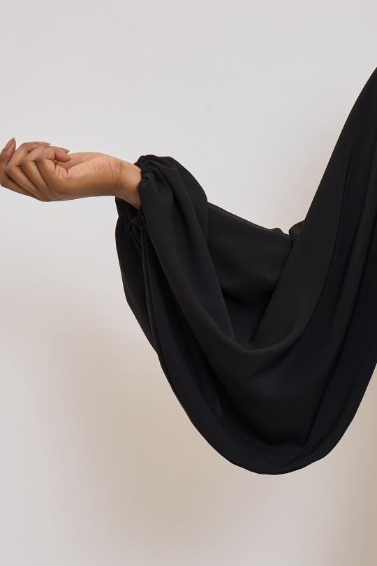 Abaya Femme Noir SILVER FASHION 3001 Efashion Paris