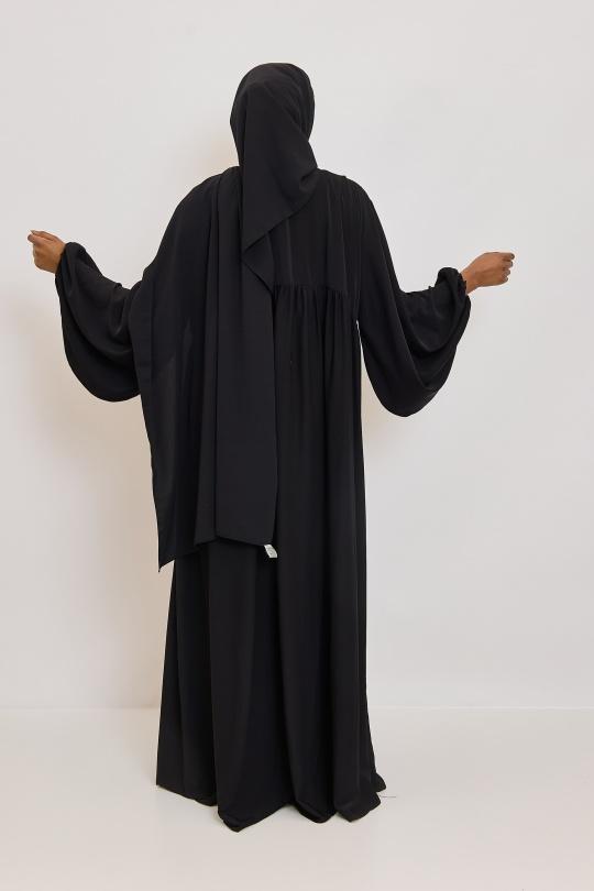 Abaya Femme Noir SILVER FASHION 3001 Efashion Paris