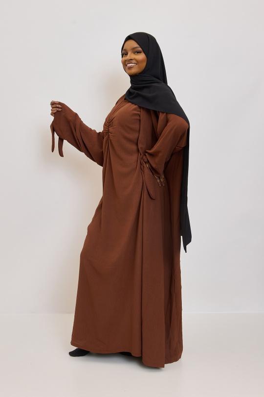 Abaya Femme Beige SILVER FASHION 2601 Efashion Paris