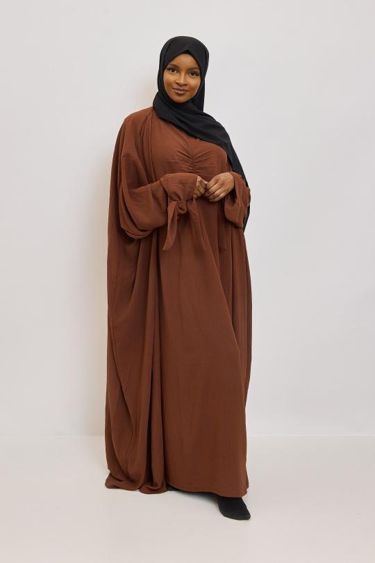 Abaya Femme Beige SILVER FASHION 2601 Efashion Paris