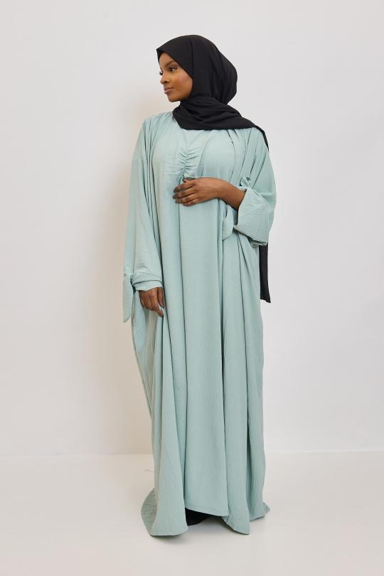 Abaya Femme Beige SILVER FASHION 2601 Efashion Paris