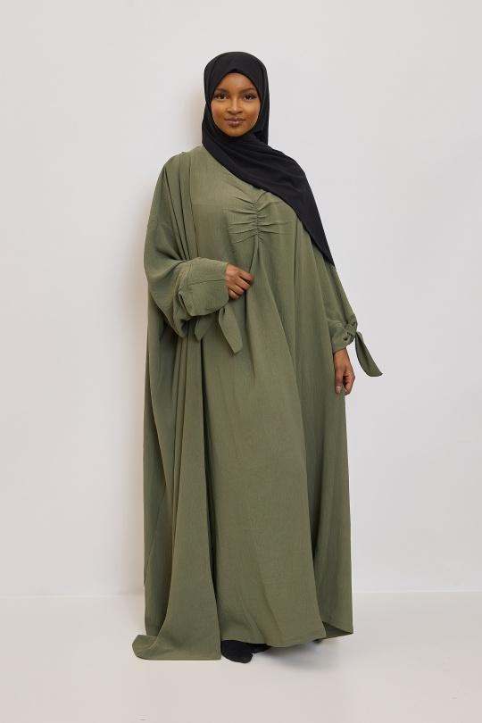 Abaya Femme Beige SILVER FASHION 2601 Efashion Paris