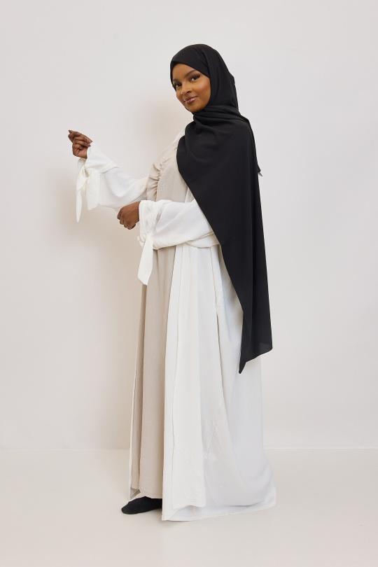 Abaya Femme Beige SILVER FASHION 2601 Efashion Paris