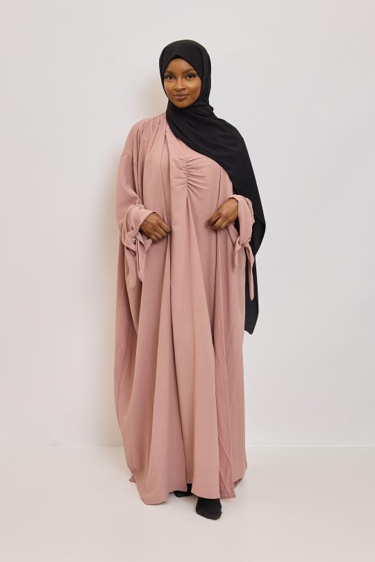 Abaya Femme Beige SILVER FASHION 2601 Efashion Paris