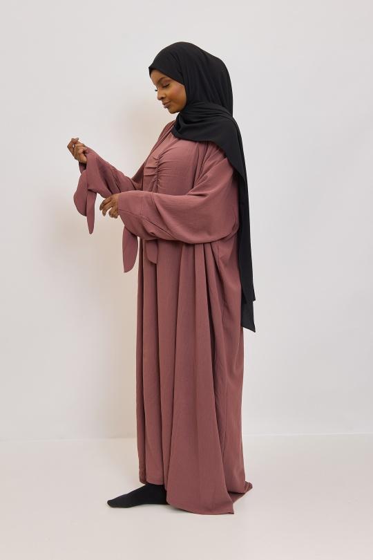 Abaya Femme Beige SILVER FASHION 2601 Efashion Paris