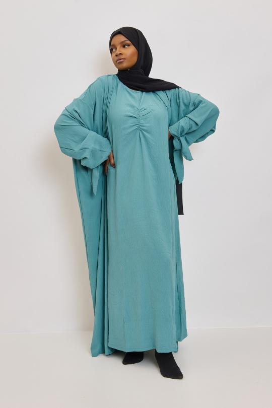 Abaya Femme Beige SILVER FASHION 2601 Efashion Paris