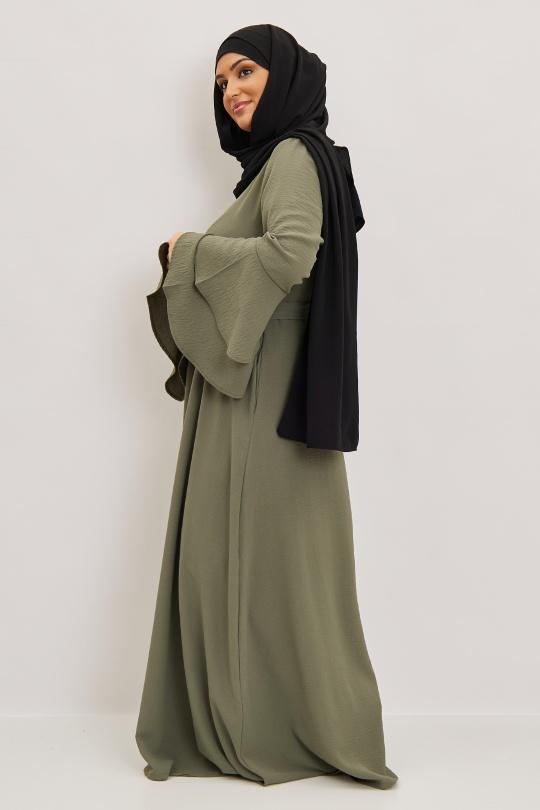 Abaya Femme Noir SILVER FASHION 1810B Efashion Paris