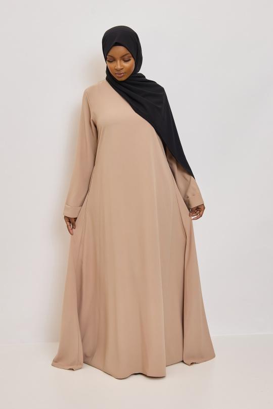 Abaya Femme Beige SILVER FASHION 2251 Efashion Paris