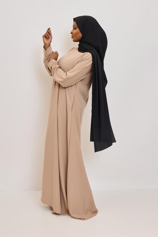 Abaya Femme Beige SILVER FASHION 2251 Efashion Paris