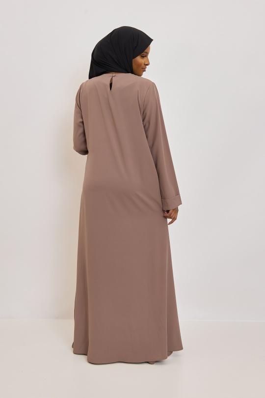 Abaya Femme Beige SILVER FASHION 2251 Efashion Paris