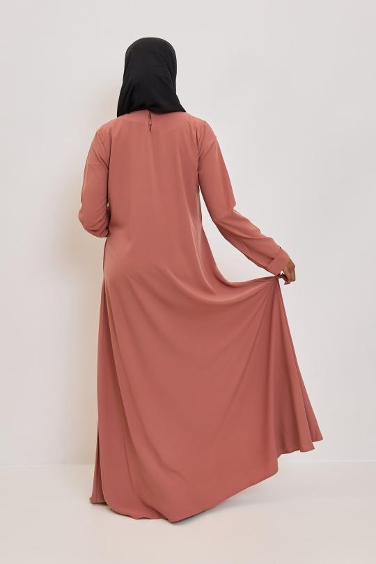 Abaya Femme Beige SILVER FASHION 2251 Efashion Paris