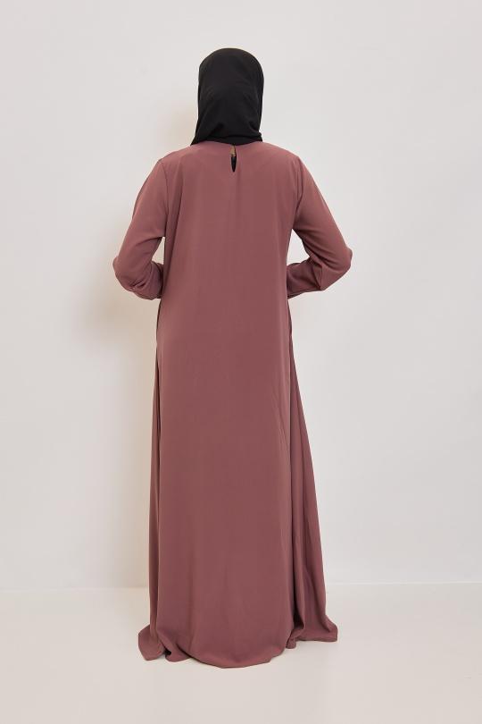 Abaya Femme Beige SILVER FASHION 2251 Efashion Paris