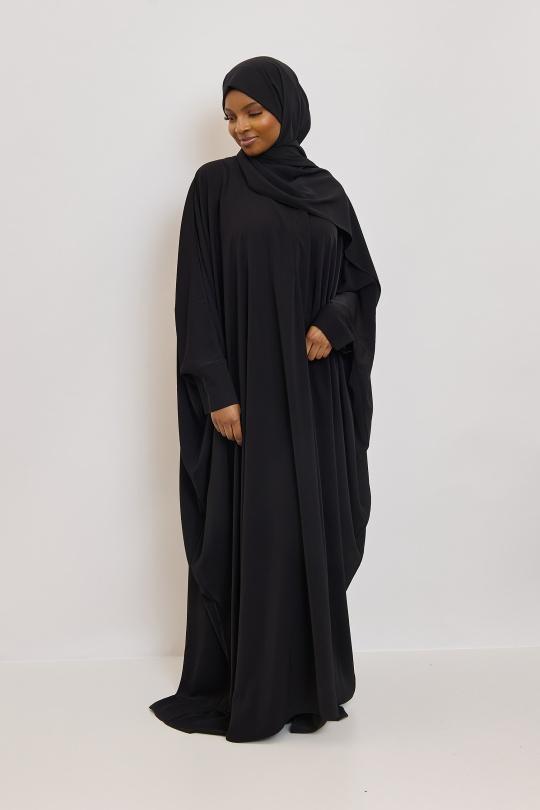 Abaya Femme Noir SILVER FASHION 6171 Efashion Paris
