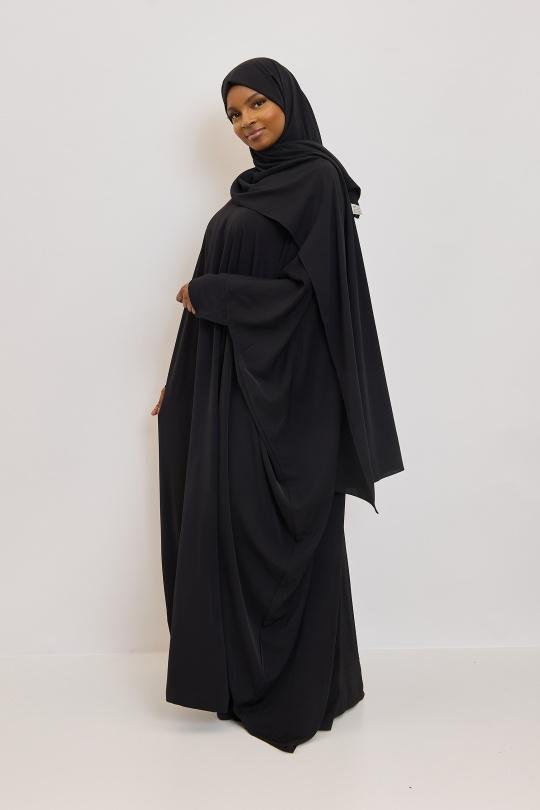 Abaya Femme Noir SILVER FASHION 6171 Efashion Paris