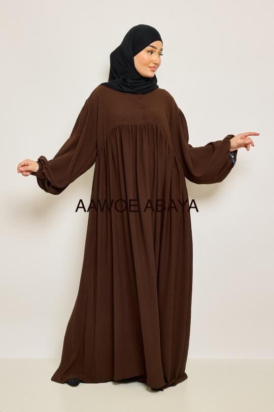 Abaya Femme Beige SILVER FASHION 2607 Efashion Paris