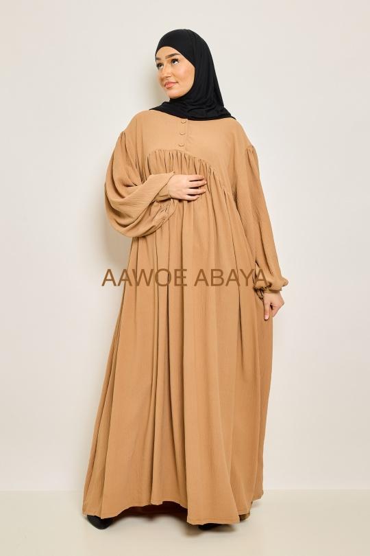 Abaya Femme Beige SILVER FASHION 2607 Efashion Paris