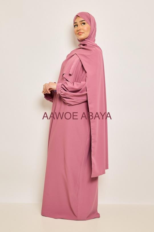 Abaya Femme Beige SILVER FASHION 2333 Efashion Paris
