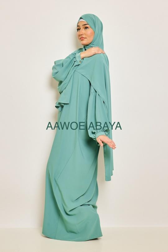Abaya Femme Beige SILVER FASHION 2333 Efashion Paris