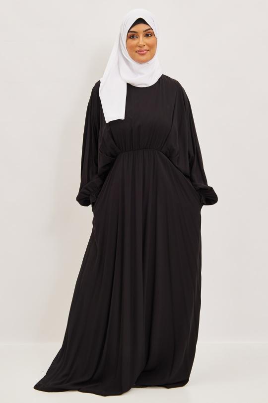 Abaya Femme Noir SILVER FASHION 2064 Efashion Paris