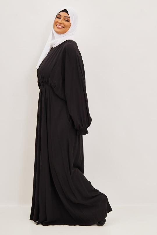 Abaya Femme Noir SILVER FASHION 2064 Efashion Paris