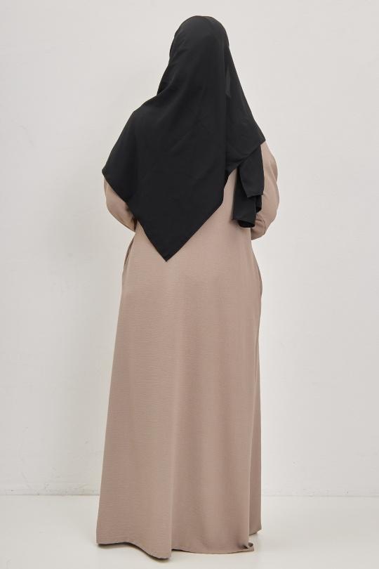 Abaya Femme Ivoire SILVER FASHION 1863B Efashion Paris