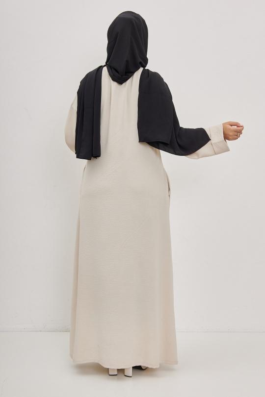 Abaya Femme Ivoire SILVER FASHION 1863B Efashion Paris