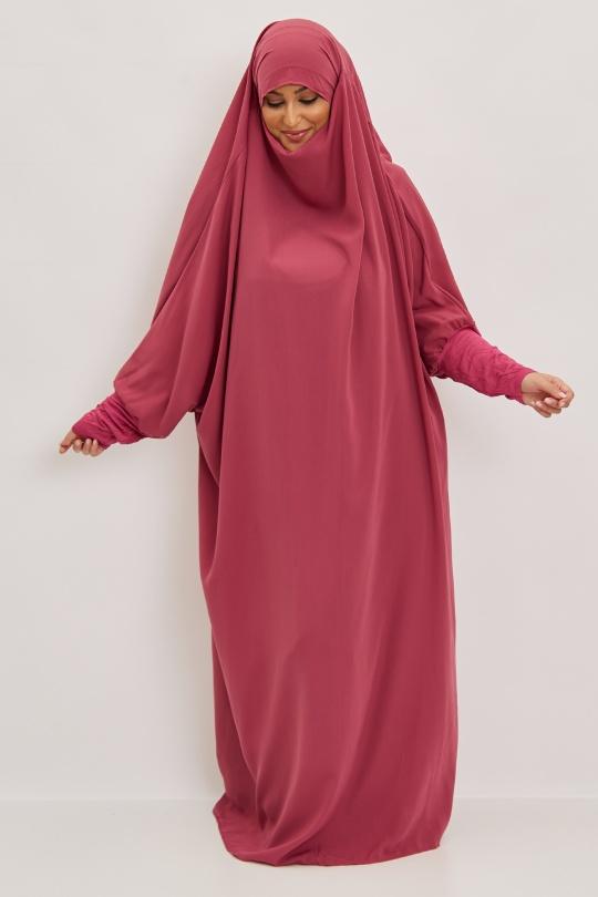Abaya Femme Gris clair SILVER FASHION 7067 Efashion Paris