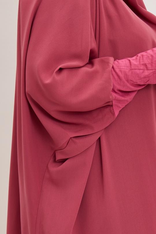 Abaya Femme Gris clair SILVER FASHION 7067 Efashion Paris