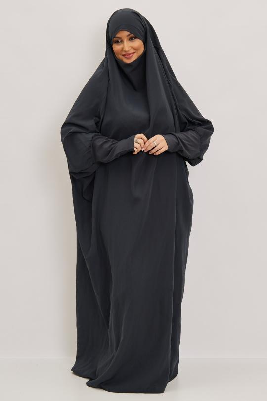 Abaya Femme Gris clair SILVER FASHION 7067 Efashion Paris