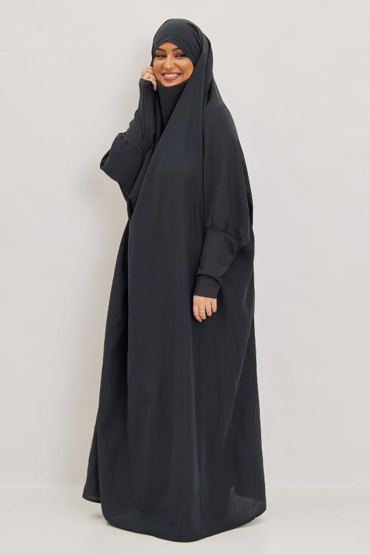 Abaya Femme Gris clair SILVER FASHION 7067 Efashion Paris