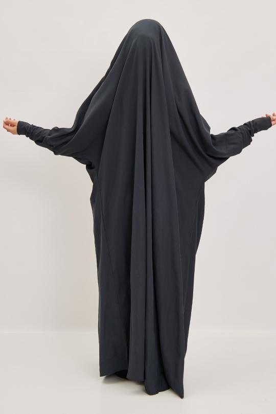 Abaya Femme Gris clair SILVER FASHION 7067 Efashion Paris