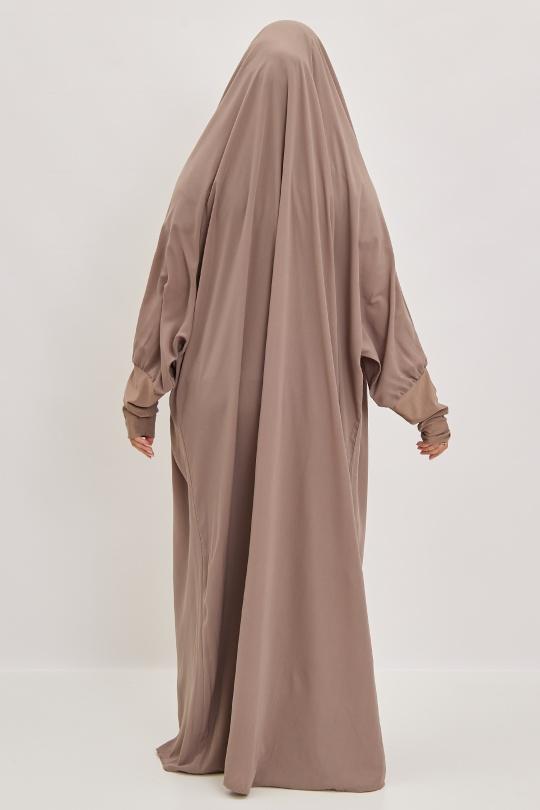 Abaya Femme Gris clair SILVER FASHION 7067 Efashion Paris