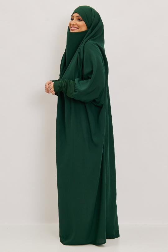 Abaya Femme Gris clair SILVER FASHION 7067 Efashion Paris