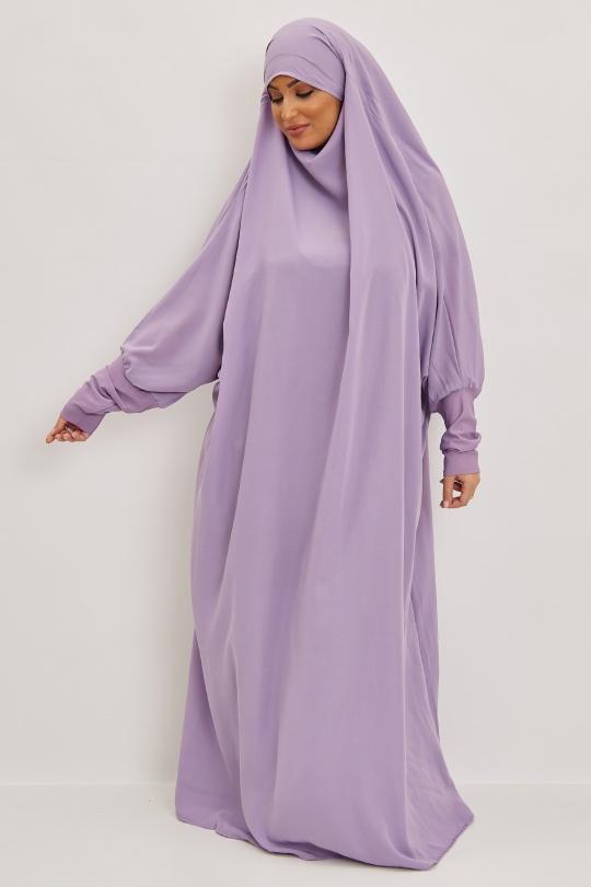 Abaya Femme Gris clair SILVER FASHION 7067 Efashion Paris