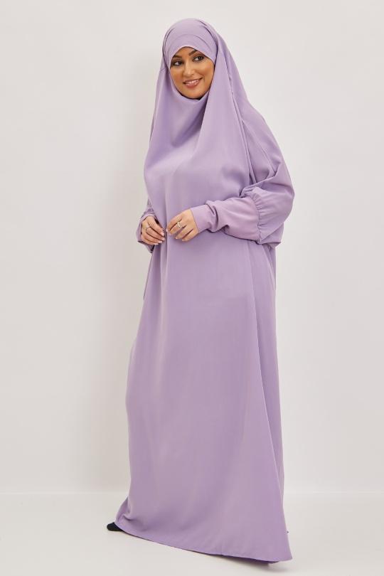 Abaya Femme Gris clair SILVER FASHION 7067 Efashion Paris