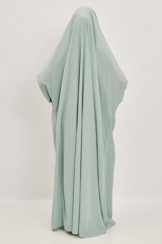 Abaya Femme Gris clair SILVER FASHION 7067 Efashion Paris