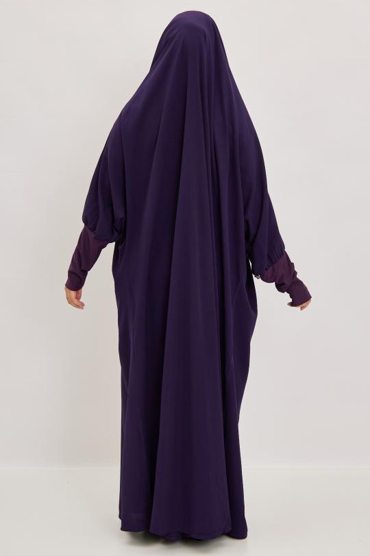 Abaya Femme Gris clair SILVER FASHION 7067 Efashion Paris
