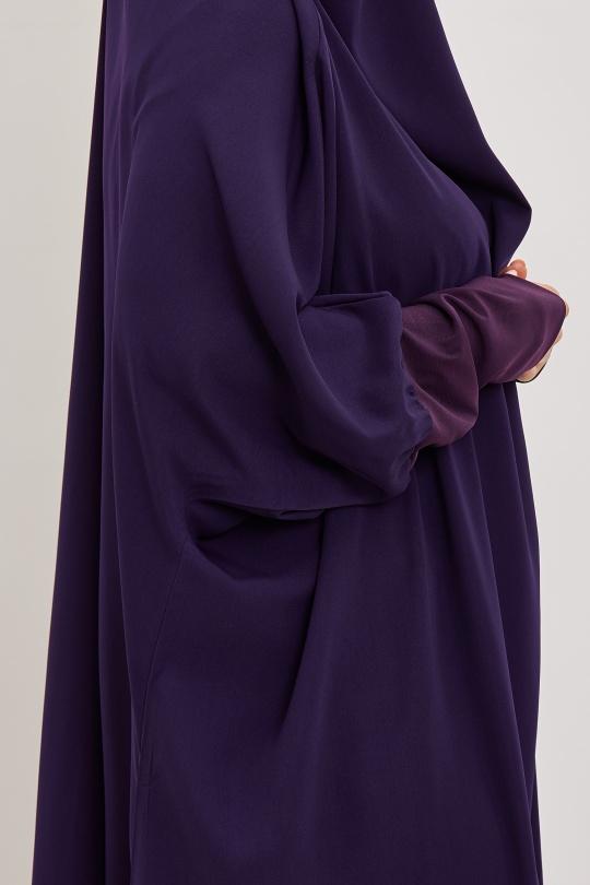 Abaya Femme Gris clair SILVER FASHION 7067 Efashion Paris