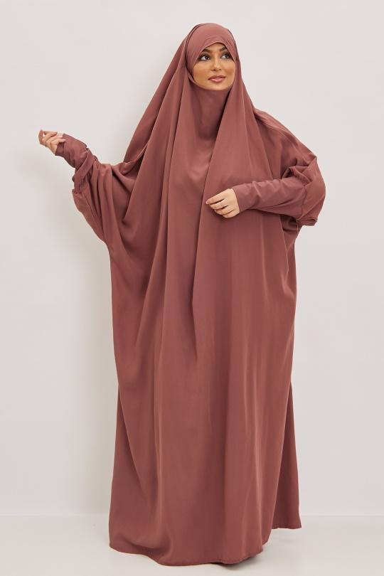 Abaya Femme Gris clair SILVER FASHION 7067 Efashion Paris